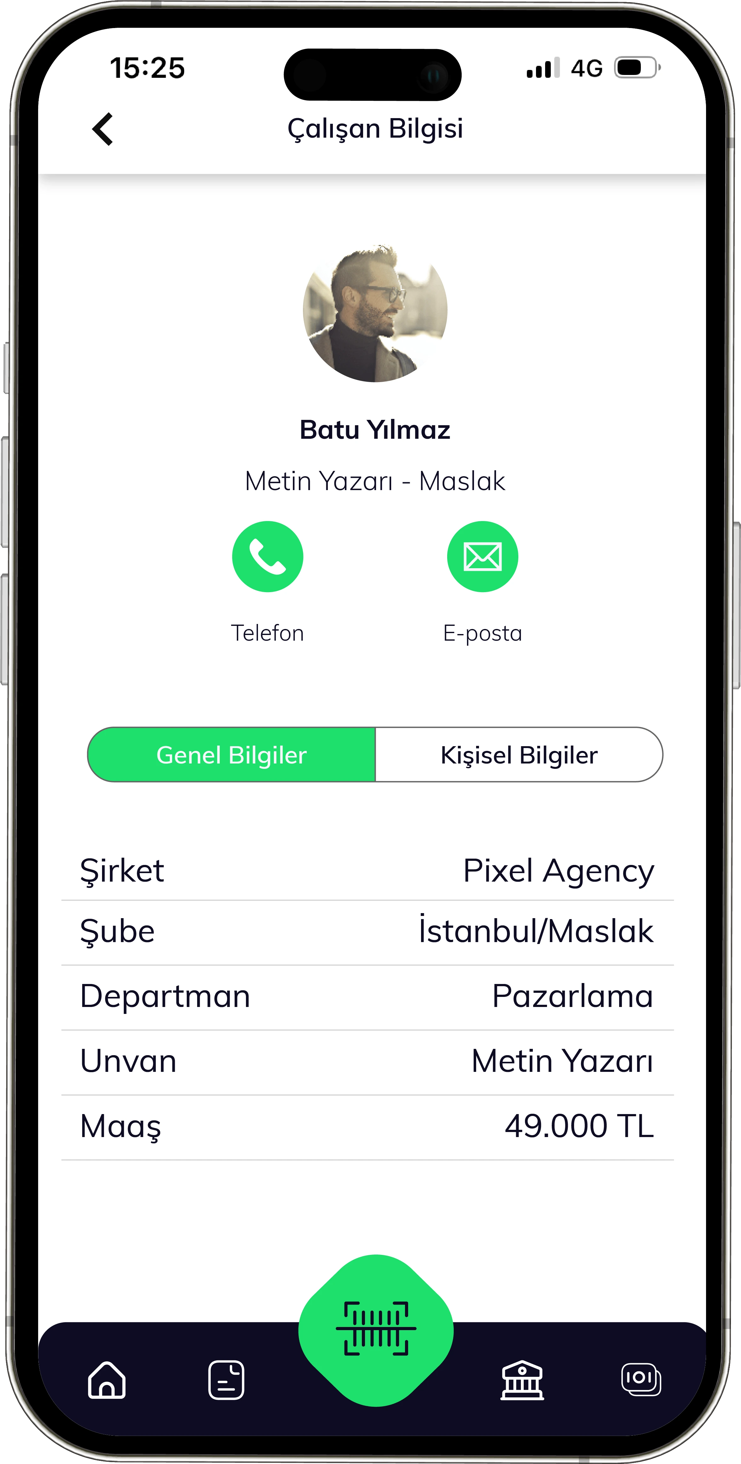 Kivi İK çalışan kartı ekranı: özlük bilgileri ve onay akışları